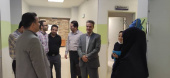 بازدید مدیر منابع انسانی و مدیر تحول اداری دانشگاه به همراه مدیر و رئیس امور اداری بیمارستان