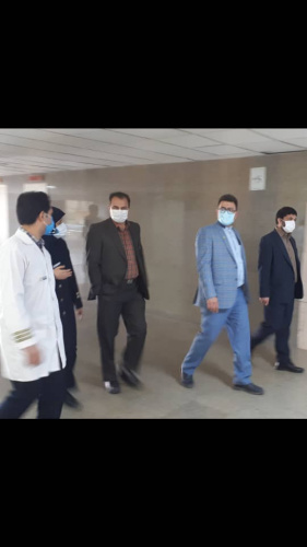 بازدید ریاست محترم دانشگاه و معاون محترم درمان ایشان از بخش های کرونای مرکز امیالمومنین (ع)
